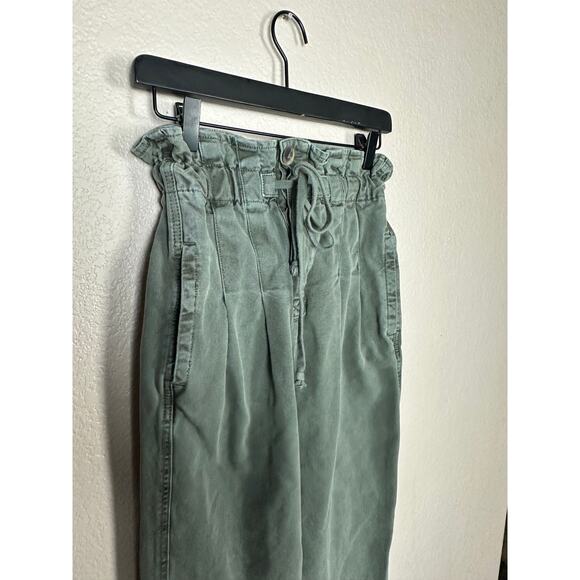 Free People Margate Pleated Trouser Army Green Size Extra Small - Picture 3 of 7